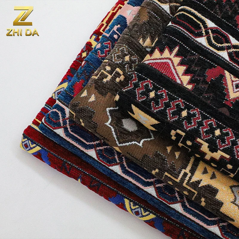 Hot sale yarn dyed printed cotton and polyester national pattern fabric for bedding and home textile