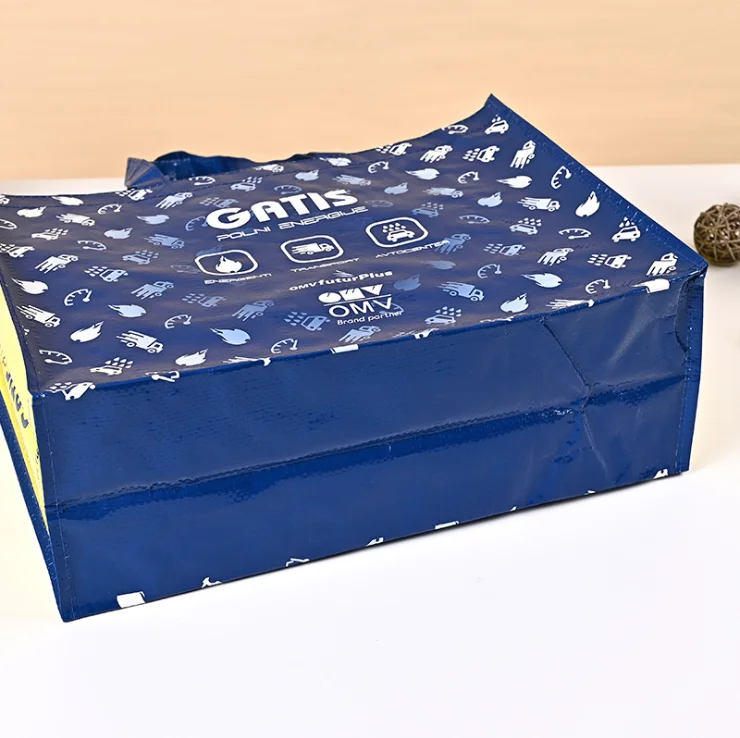 High quality Environmentally friendly renewable materials Portable Grocery Packaging pp woven bag folding