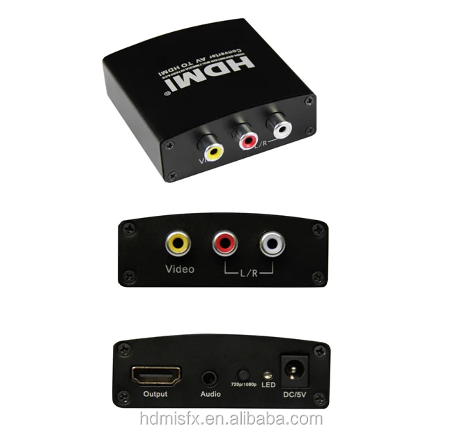 3D 1080 P AV к HDMI + аудио конвертер HDMI V1.3 DVD, телеприставки, hd-видео преобразователя