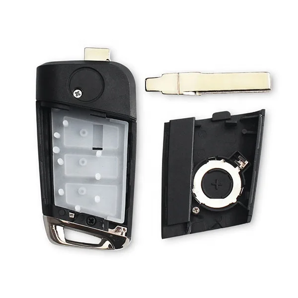 High Quality 3 Buttons New Modified Flip Folding Remote Car Key Shell Fob for GOLF7 Jetta Passat Polo Broken Car Key