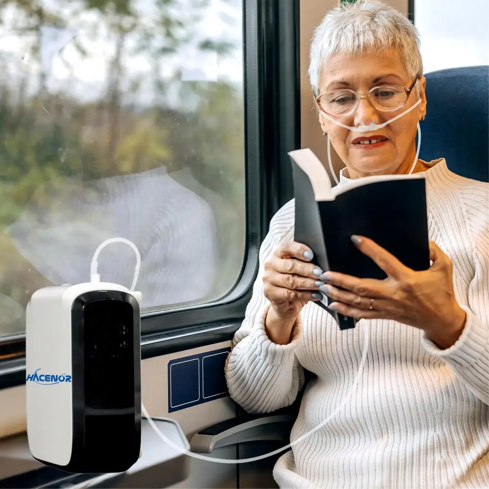 Hacenor Lightweight POC Travel Carrying Oxygen Concentrator Portable Oxygen Generator Backpack Oxygen Making Machine