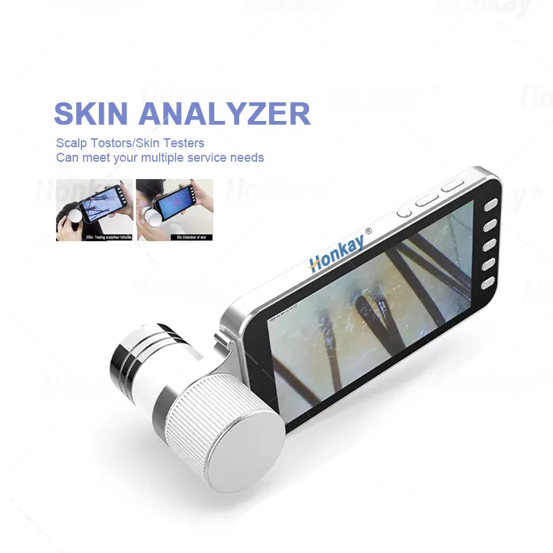 Wireless Scalp Face Skin Analyzer Portable for Beauty Salon with Memory Function Smart Face Detector Home Using Professional
