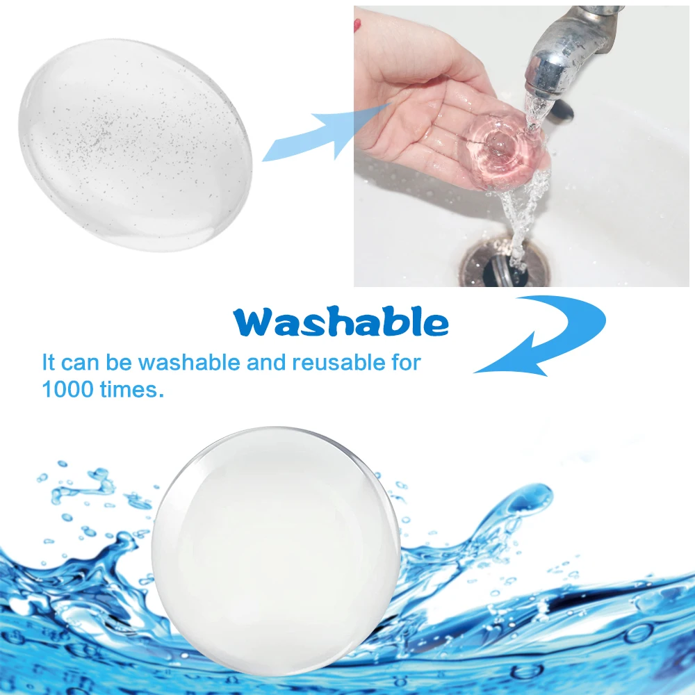 Door Knob Wall Shield, 6PCS Transparent Round Soft Rubber Guard Door Stopper Wall Protector Silencer, Stronger Self Adhesive