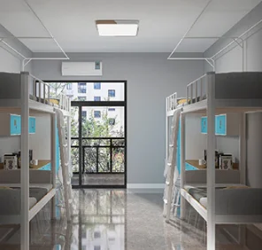 Modern school latest iron bed design wrought iron hostel adult dormitory metal bunk bed with ladder