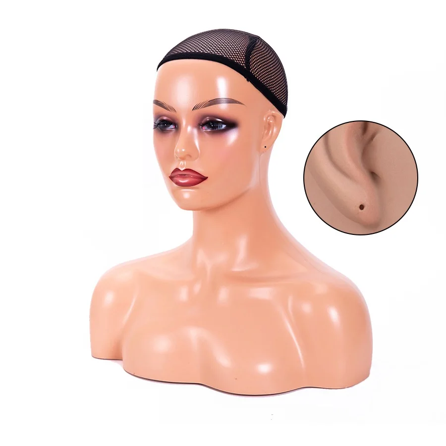 Leeons Professional Plastic Wig Stand Mannequin Head for Wigs Jewelry Hat Display