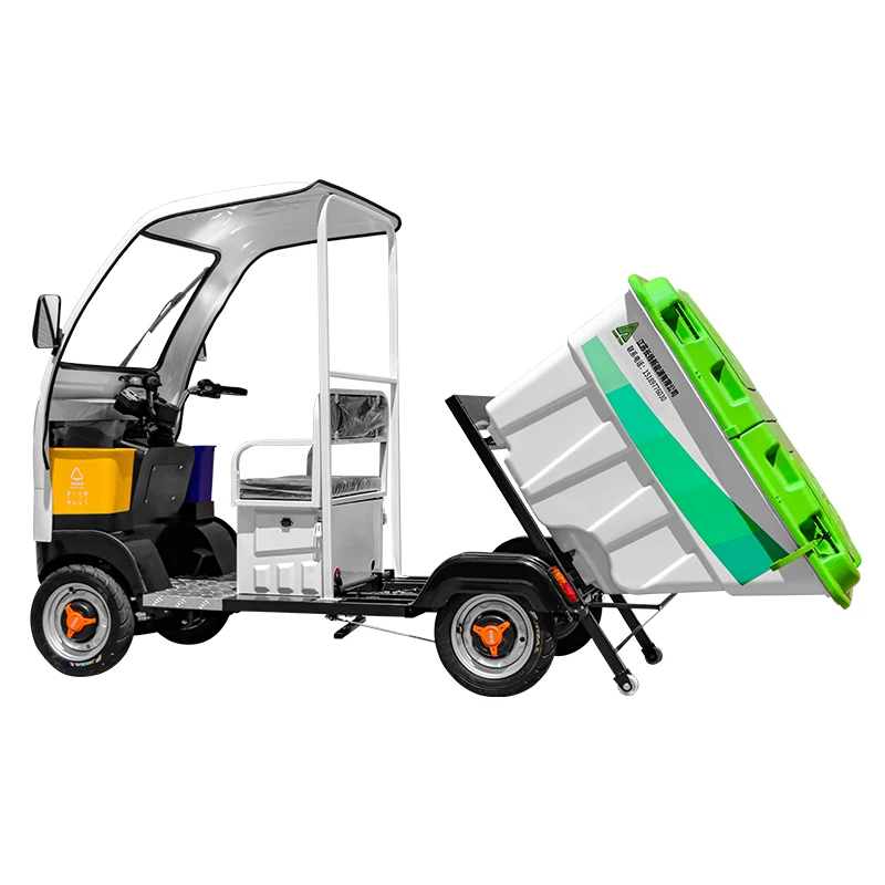 High Quality Four-Wheeled Electric Cleaning Vehicle Good Factory Price Garbage Disposal Trike Made of Durable Plastic