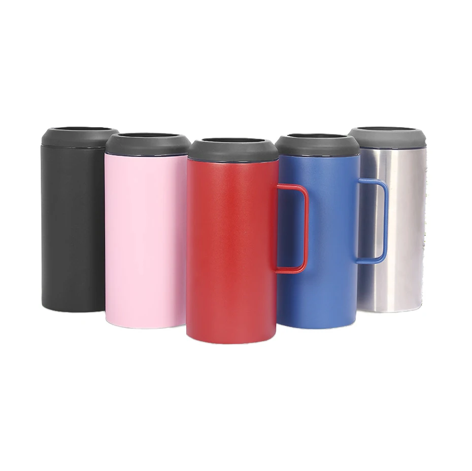 40oz Large Capacity 18/8 Stainless Steel Insulated Water Tumbler with Handle Cooler Holder for Beer Coke Bottle