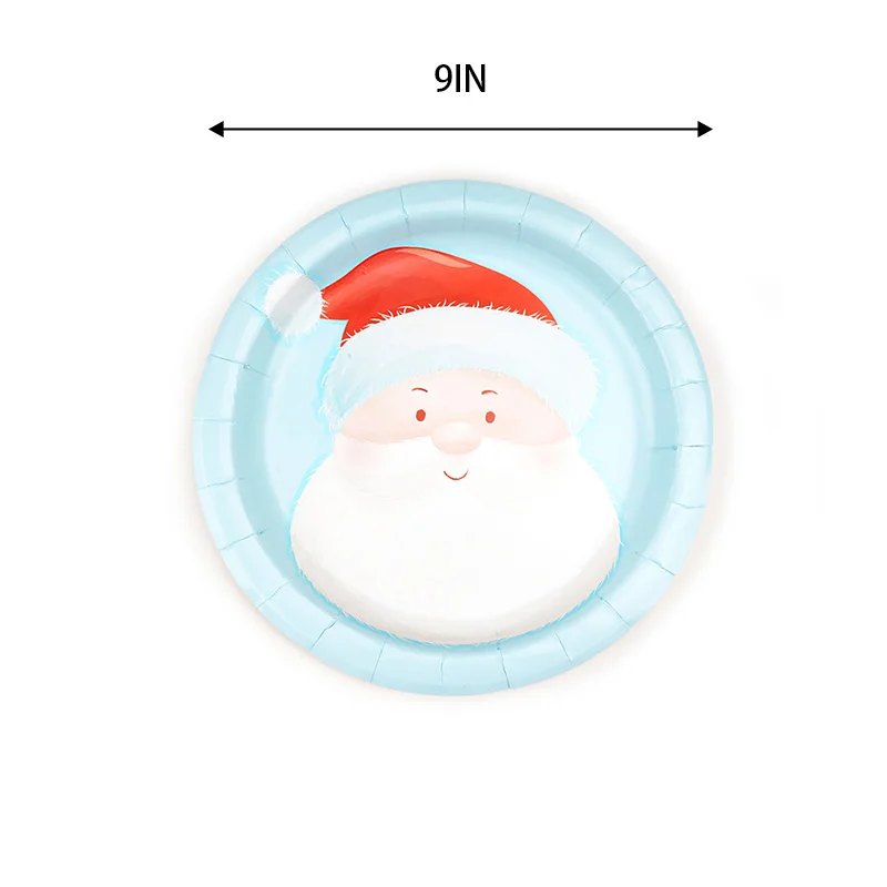 Christmas Paper Plates and Napkins Party Supplies Disposable Dinnerware Set Merry Christmas Decor, Xmas Winter Holiday Tableware