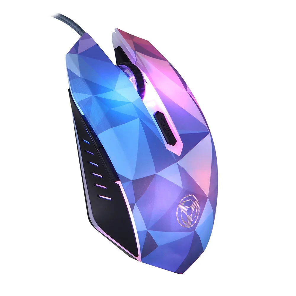 Gamer Mice Breathing LED Light Diamond Version Optical USB Computer Wired Gaming Mouse