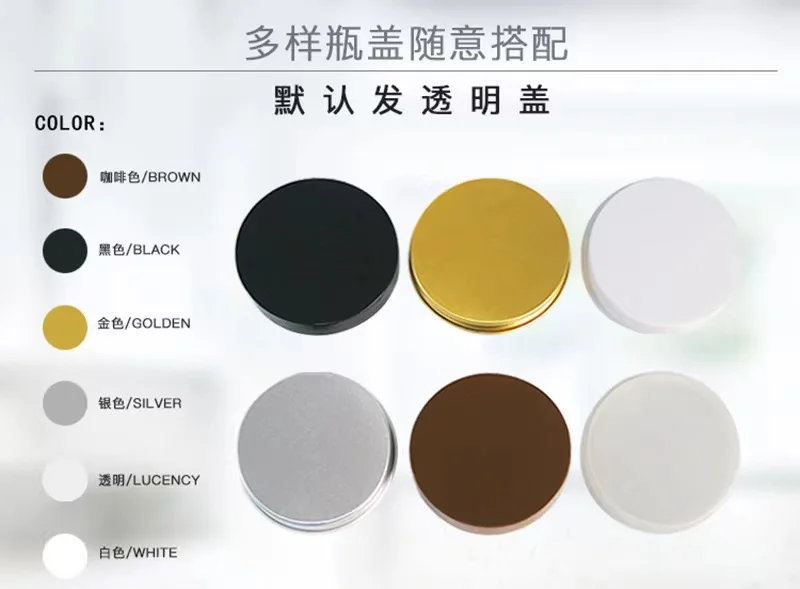 High Quality 50ml 60ml 80ml 100ml 120ml Transparent Face Cream Jar Plastic PET Jar With Caps