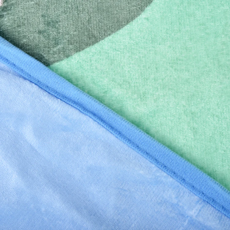 oem custom print vs cheap wholesale cartoon green throw blanket winter print pattern flannel fleece blanket name