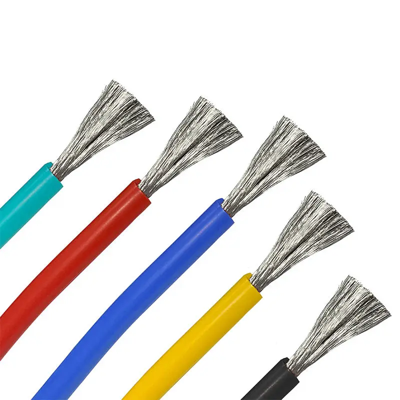 600V 4 6 8 10Awg 12 14 18 22 24 26 28 Awg Heating Silicone Rubber Cable Super Flexible Electric Silicone Wire