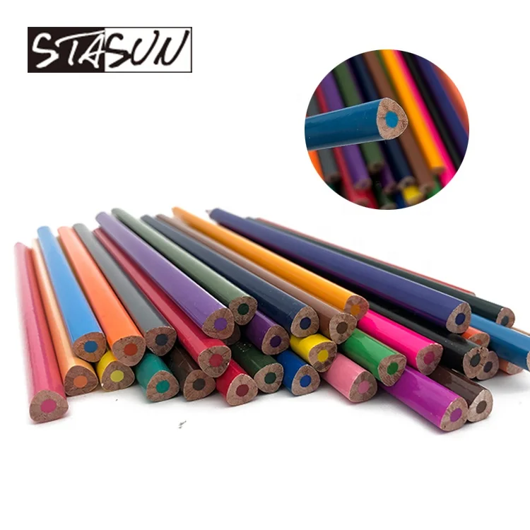 Stasun high quality Stationery Drawing and sketching Sharpened wooden Colored Pencil set