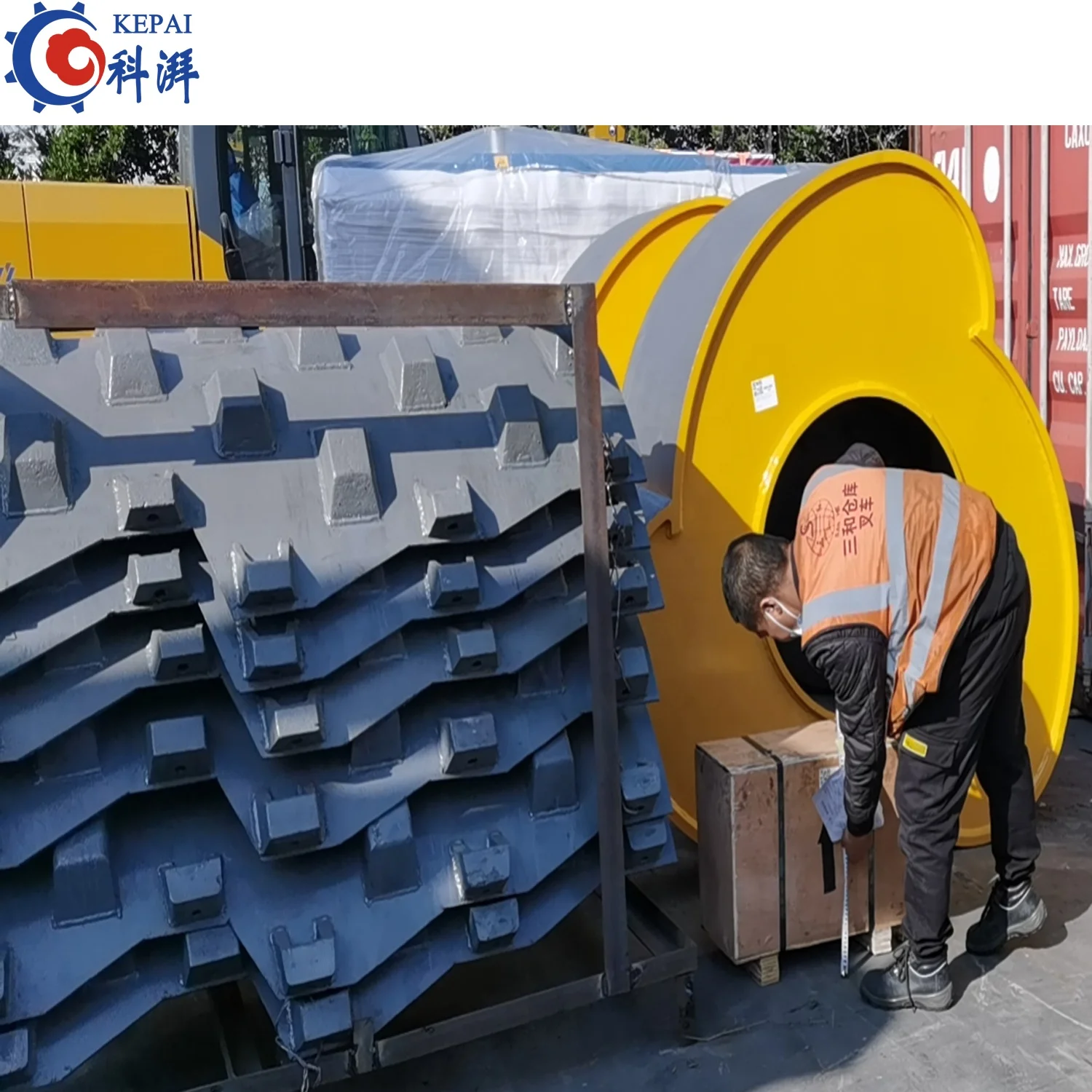 ZHENGZHOU KEPAI CAPAI 10.5T 25kj triangular impact roller KP6825 plum roller accessories FOR SALE GOOD QUALITY CHEAP PRICE