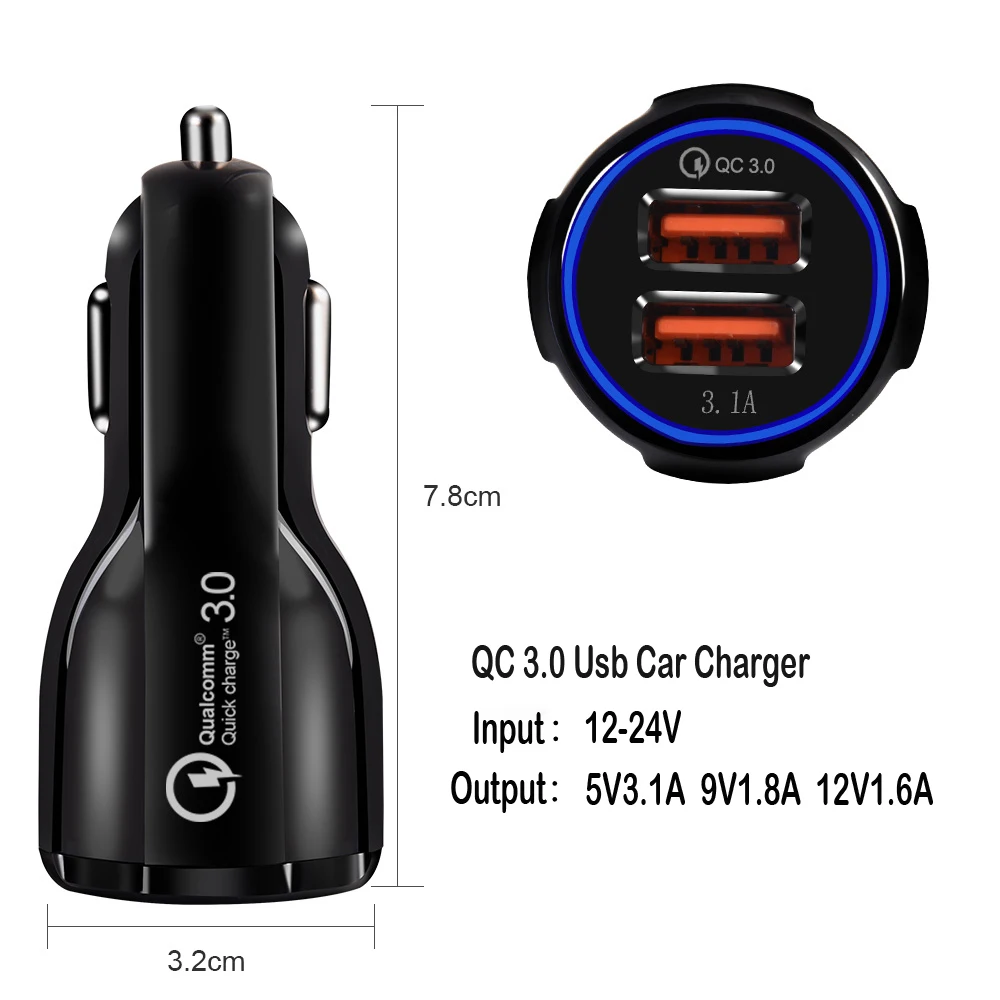 Factory Price Mini Cigarette Lighter Usb Car Charger Adapter With  Fast Charging 3A Car Charger