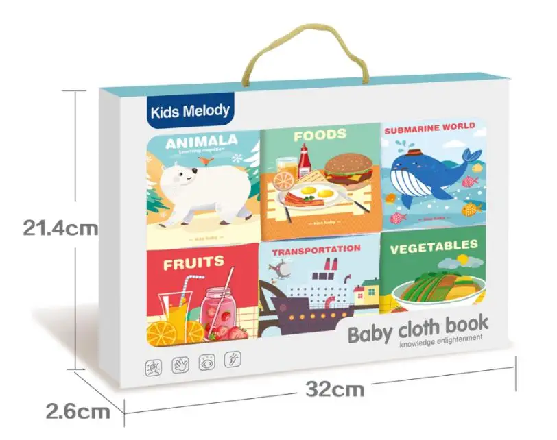 Мягкая детская тканевая книга