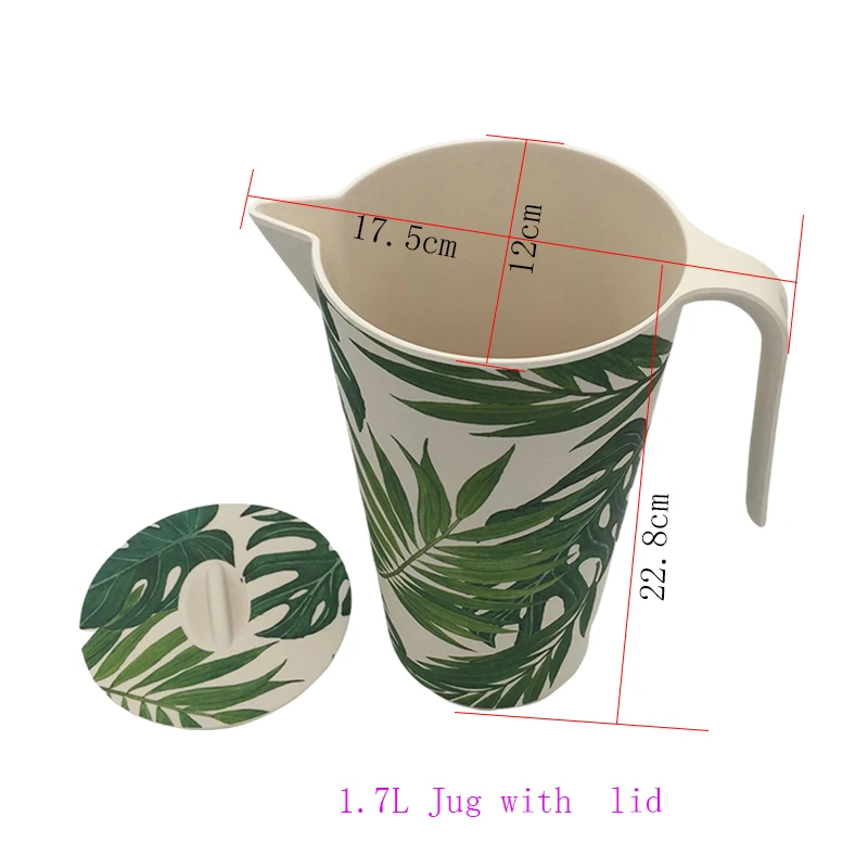 Eco friendly biodegradable bamboo fiber healthy durable milk jug