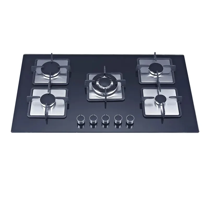 Standard reasonable price gas cooker 5 burner combination gas and electric stove with tempered glass gas cooktops