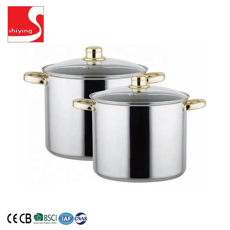 SY-kitchenware Stock Pot  Nickel Free Stainless Steel - Mirror Polished Stockpot  with Lid