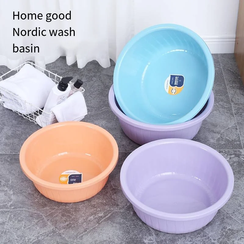 China Manufacturer Price Simple Portable Shape Plastic Washroom Hand Washing Face Basin Bathroom