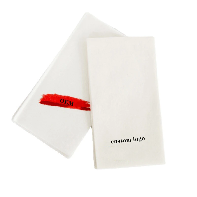 Custom Logo Disposable Cocktail Restaurant Bar Floral Paper Napkins Airlaid Napkin Paper