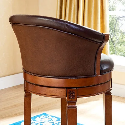 
American solid wood bar chair simple stool bar stool high stool household bar chair European manufacturers direct 