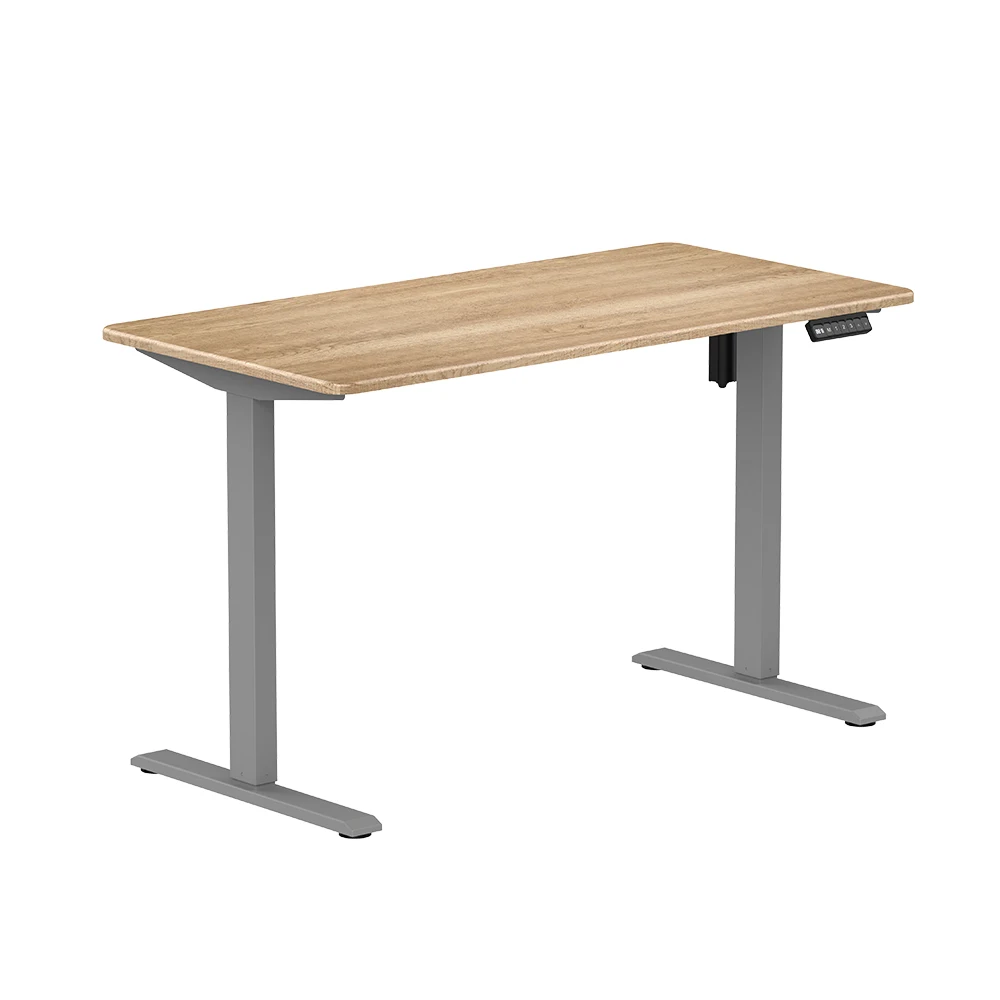 Intelligence Electric Single Motor Sit Stand up Computer Gaming Desk White Frame Adjustable Height Desk Frame for Office Table