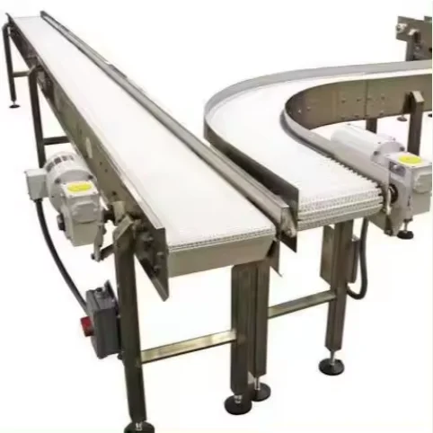 90 degree circular conveyor belt turning curved conveyor