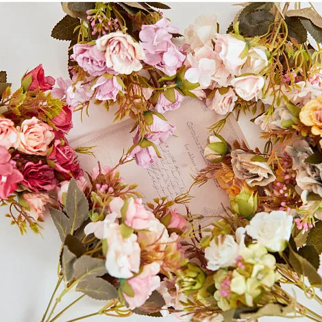 Partycool Multiple Festival Colorful Silk Large Head Wholesale Bouquet Artificial Flower Peony Rose  For Wedding Home Decoration