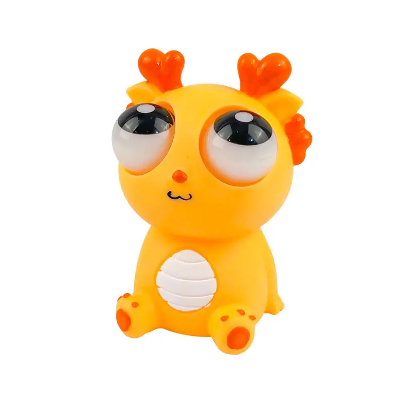 Hot Selling Creative Pop Eye Dragon Pinch Happy Pressure Relief Toy Squeeze Googly Eye Dragon Doll Vent Toy