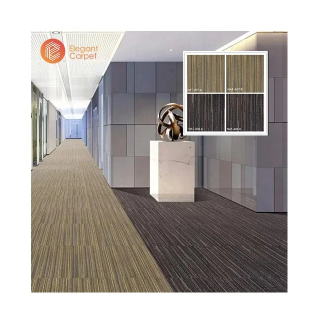 office hotel restaurant carpet polypropylene / nylon fire proof carpet tile