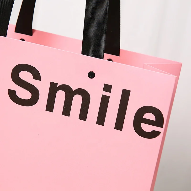 2024 White Black Paper Bag With Logo Recycled Brown Kraft Paper Bags With Handle Custom Kraft Paper Shopping Bag With Your Own L