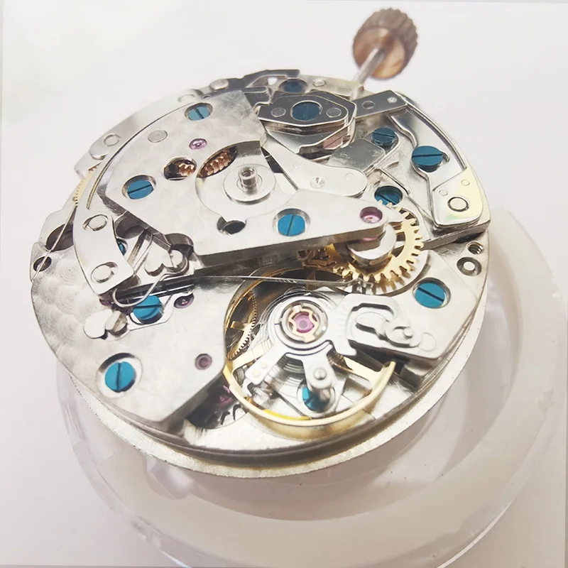 Simple Design Watch Accessories China Clone 7750 Movement Single Calendar Six Hand 6/ 9/ 12 Small Hand Three Character Calendar