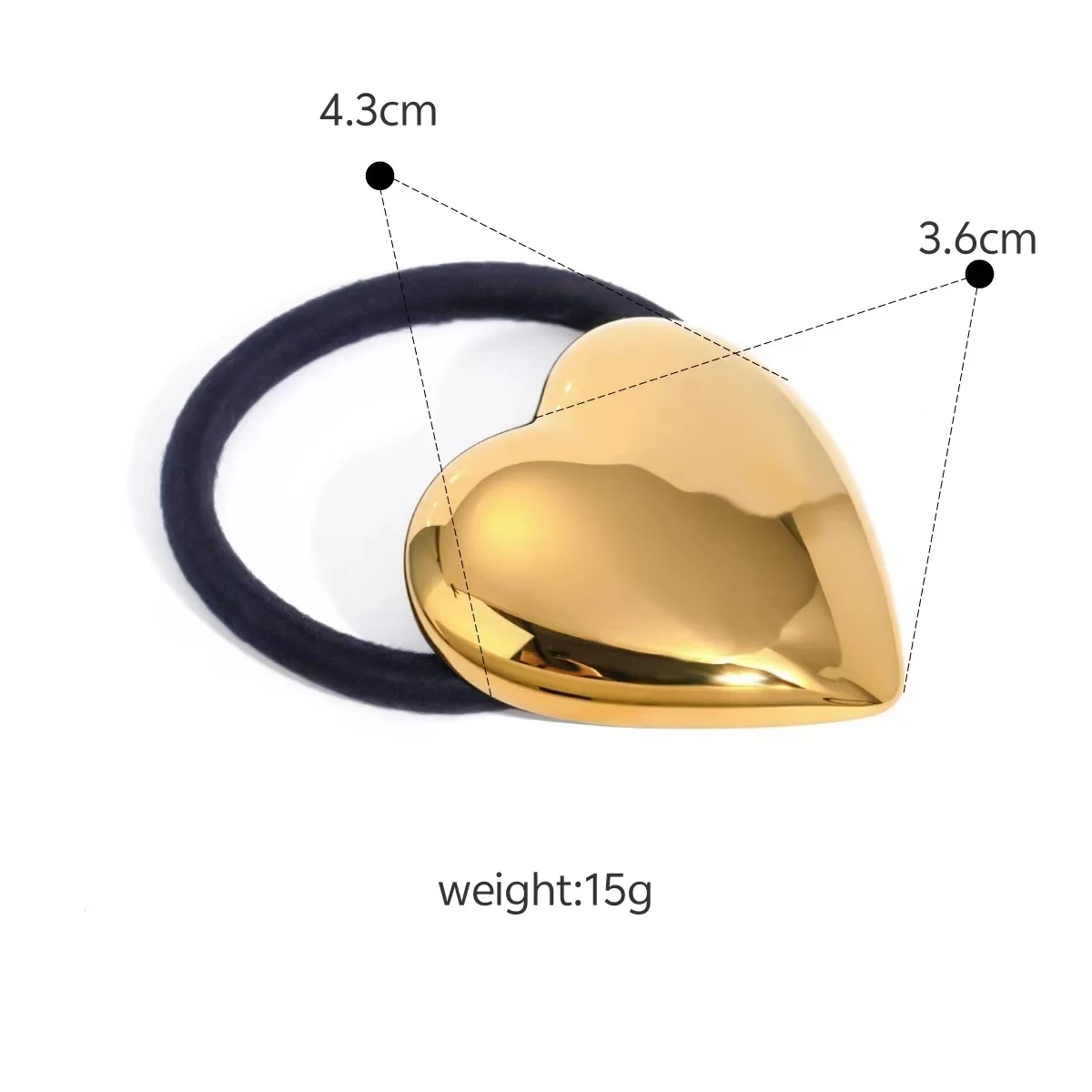 Модные ювелирные украшения для волос Оптовая продажа Золотая нержавеющая сталь 18-каратное золото сердечки зажимы роскошные аксессуары женщин