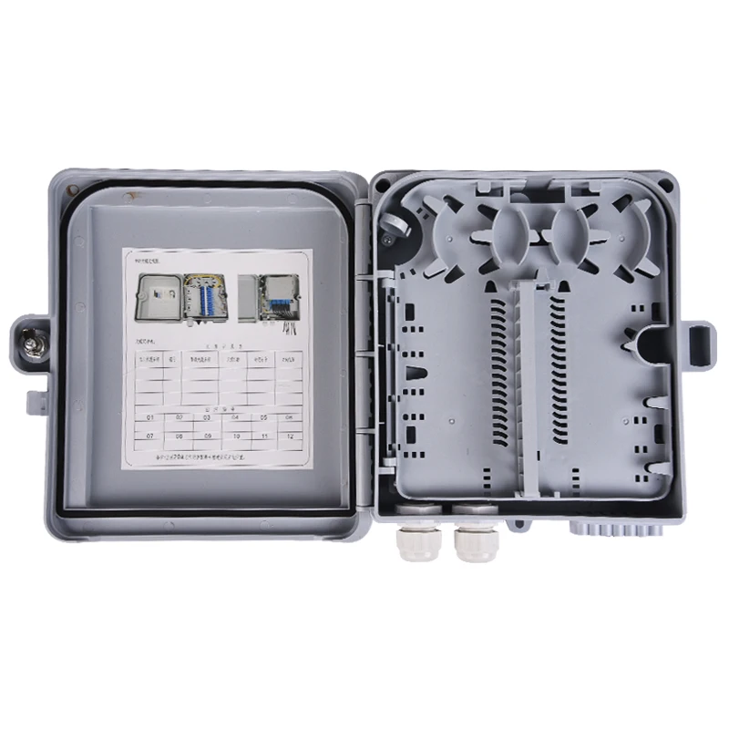 Wall Mounted Port 4 6 8 12 16 24 48 Core Optical Splitter Optic Outdoor Terminal Box Fiber