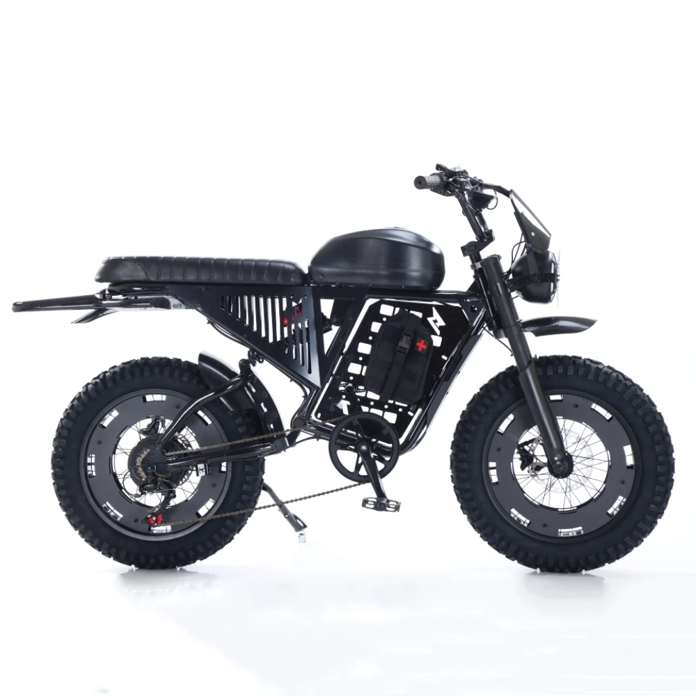 20 Inch Fat Tire 48v Electric Hybrid Road Bike New Trend E Bicycle with 1500W Motor and Long Range Lithium Battery in down Tube