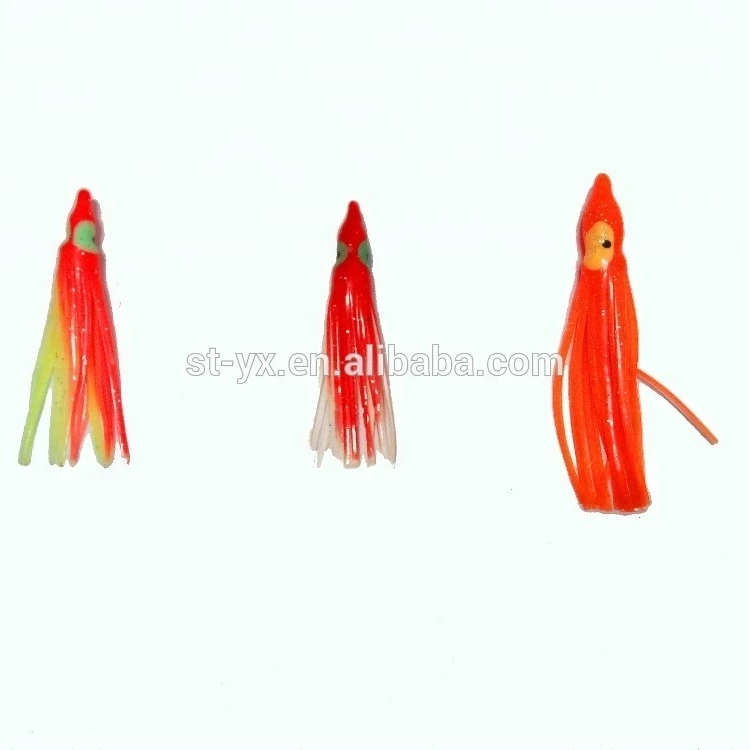 Красочная резиновая приманка в виде осьминога для троллинга рыболовная Мягкая с юбкой