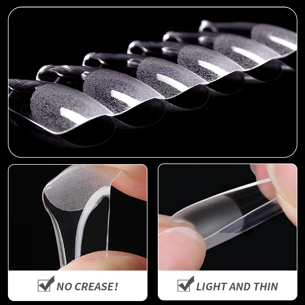 SCI professional stickers label nails soft jelly gel x nail tips for uv lamp black box