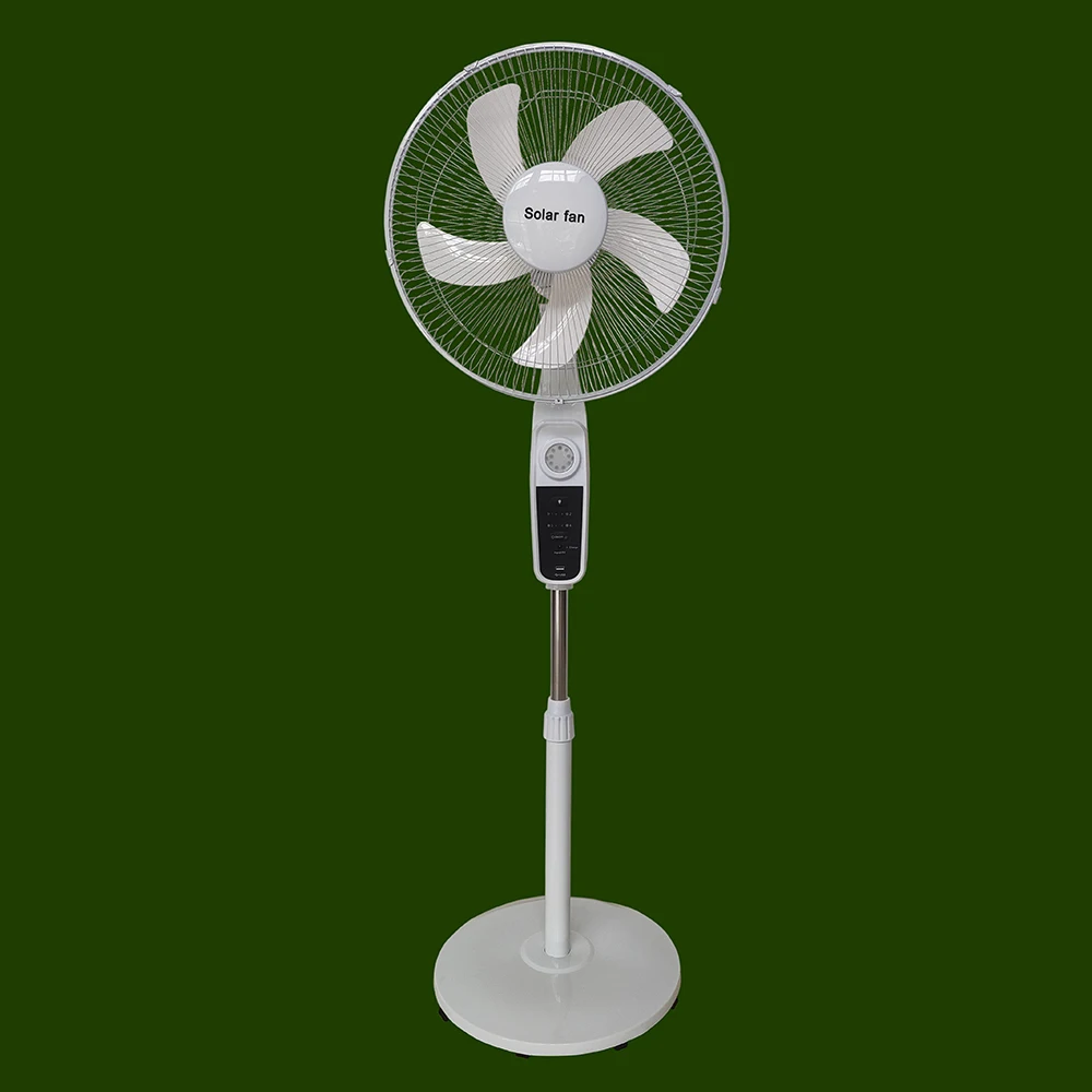 YL-FS258 16-Inch Solar Powered Stand Fan AC DC LED Rechargeable with High Wind Speed Direct Factory Supply Rechargeable fan