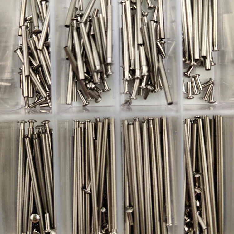 Fixed Shaft Stainless Steel Lug Fitting Spring Rod Repairing Accessories, Adjustable Watch Case Tool, Watch Repair Parts