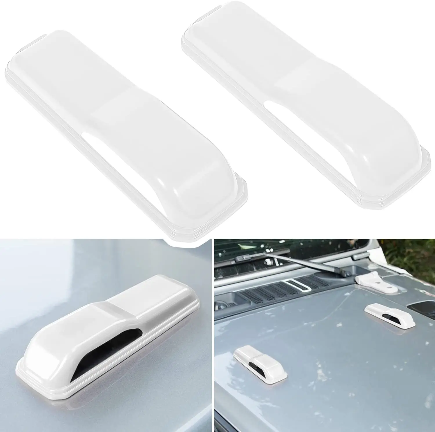 2PCS ABS Engine Hood Hinge Covers Decoration Cover Fit For Jeep Wrangler JL 2018+ Stickers Exterior Accessories