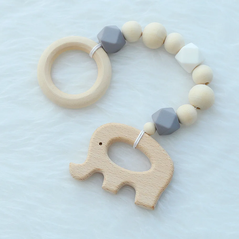 
Wooden beads decorative hanging ornaments, baby wooden toys, beaded teeth sticks 