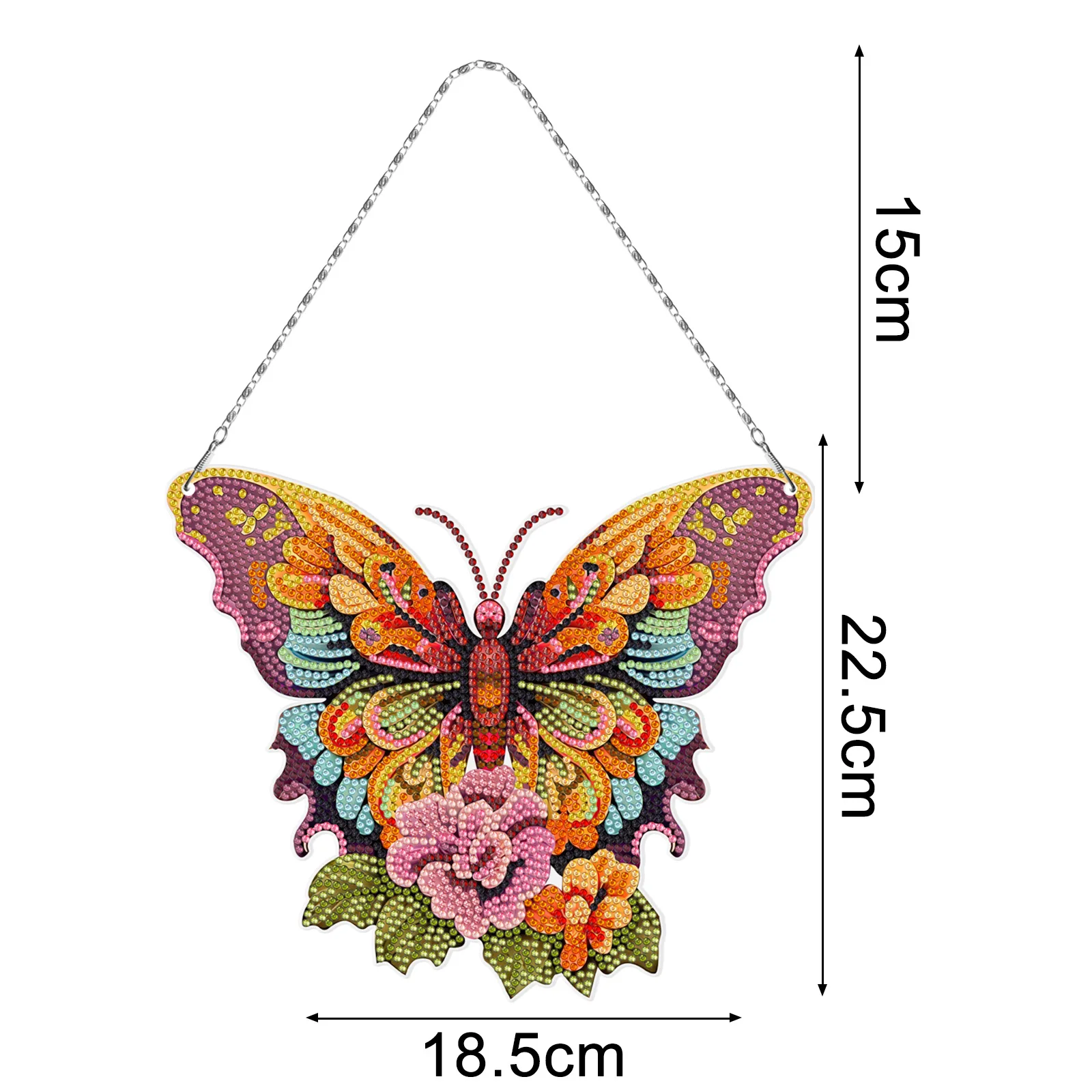 DIY 5D Flowers Cap Diamond Painting Kits Hanging Sign,Diamond Art Suncatcher Window Hanging Ornament Window Pendants