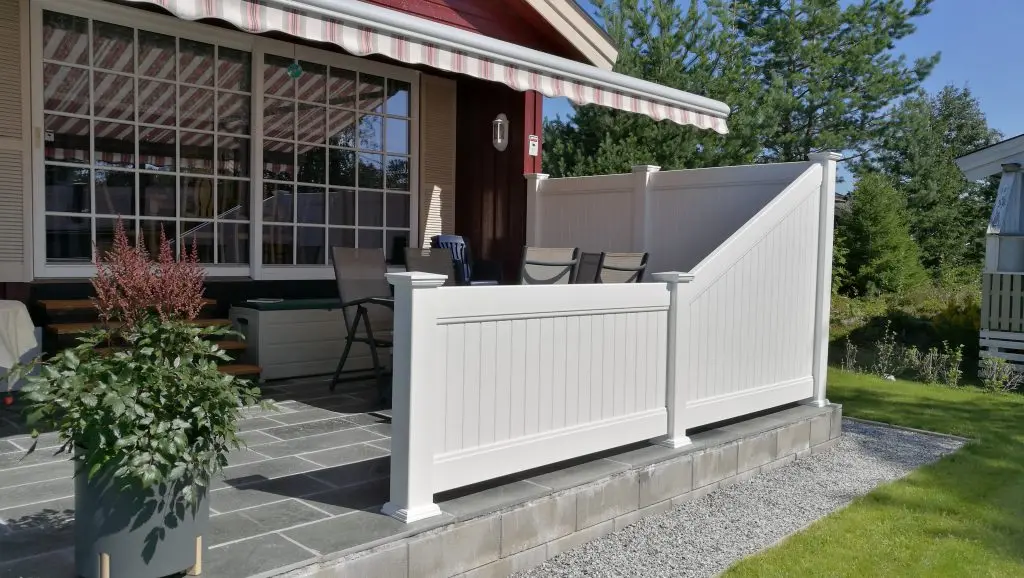 PVC White Privacy Garden Fence Screen PVC Fence