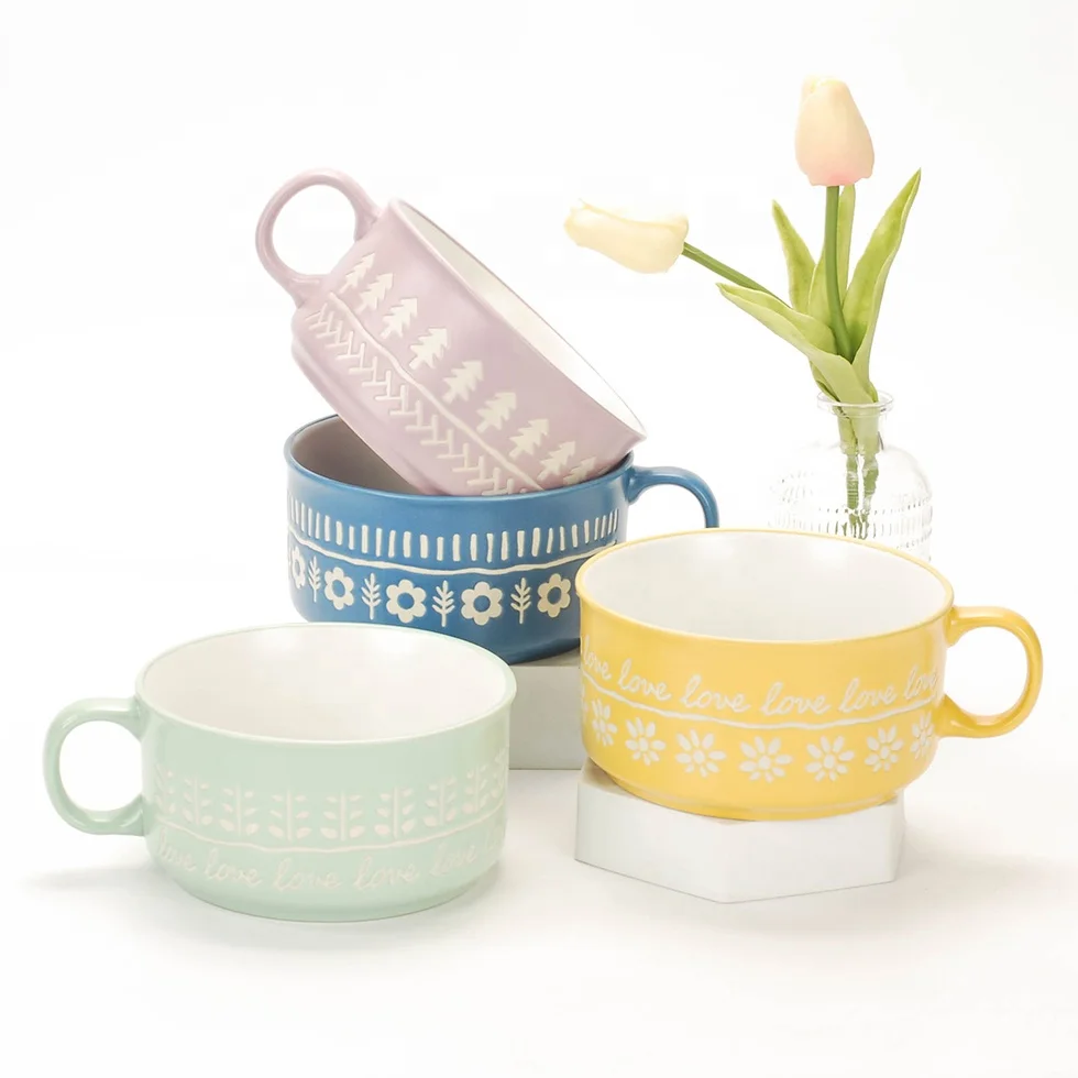 Customized 11 12 15 oz white blank sublimation  inside colourful  ceramic two tone coffee cups mugs with handle  in colour