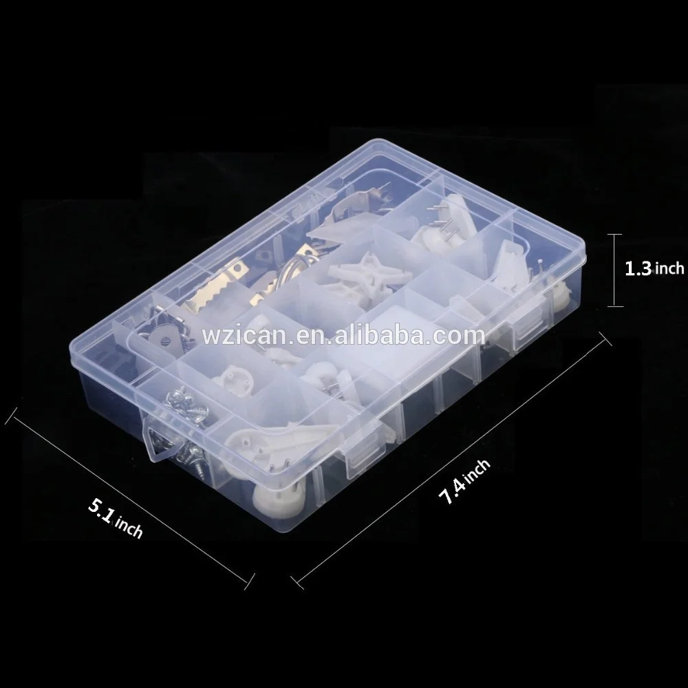 90 шт Не оставляющий следов жесткой конструкции гипсокартона крепежных крючка для картин, часы вешалка Ассортимент Комплект