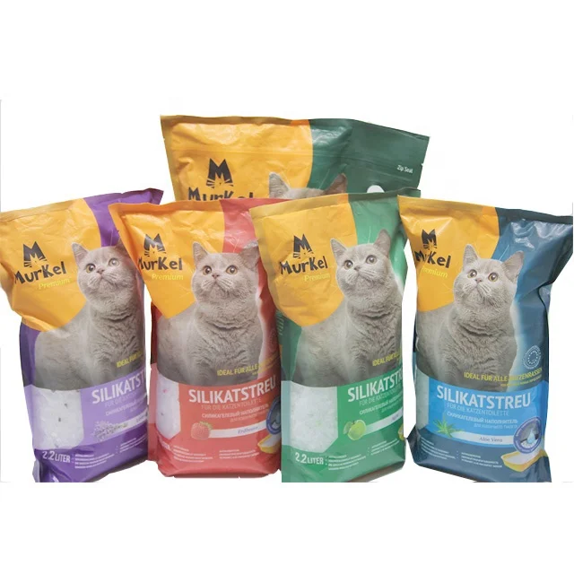 China best quality premium silica gel for cat litter silica gel cat litter 20kg/bag packing silica gel cat litter 3.8l