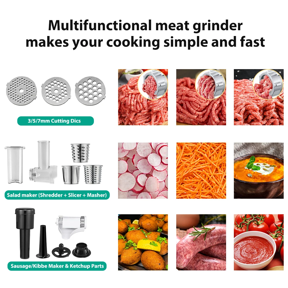 Commercial Meat Processor with Competitive Price  Meat Grinder with Customized Logo and Color Box