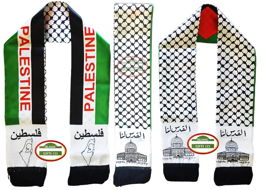 Оптовая продажа шарф с изображением флага и карты Al Quds Jerusalem оптом арабский кефийский мужской AL-AQSA газа