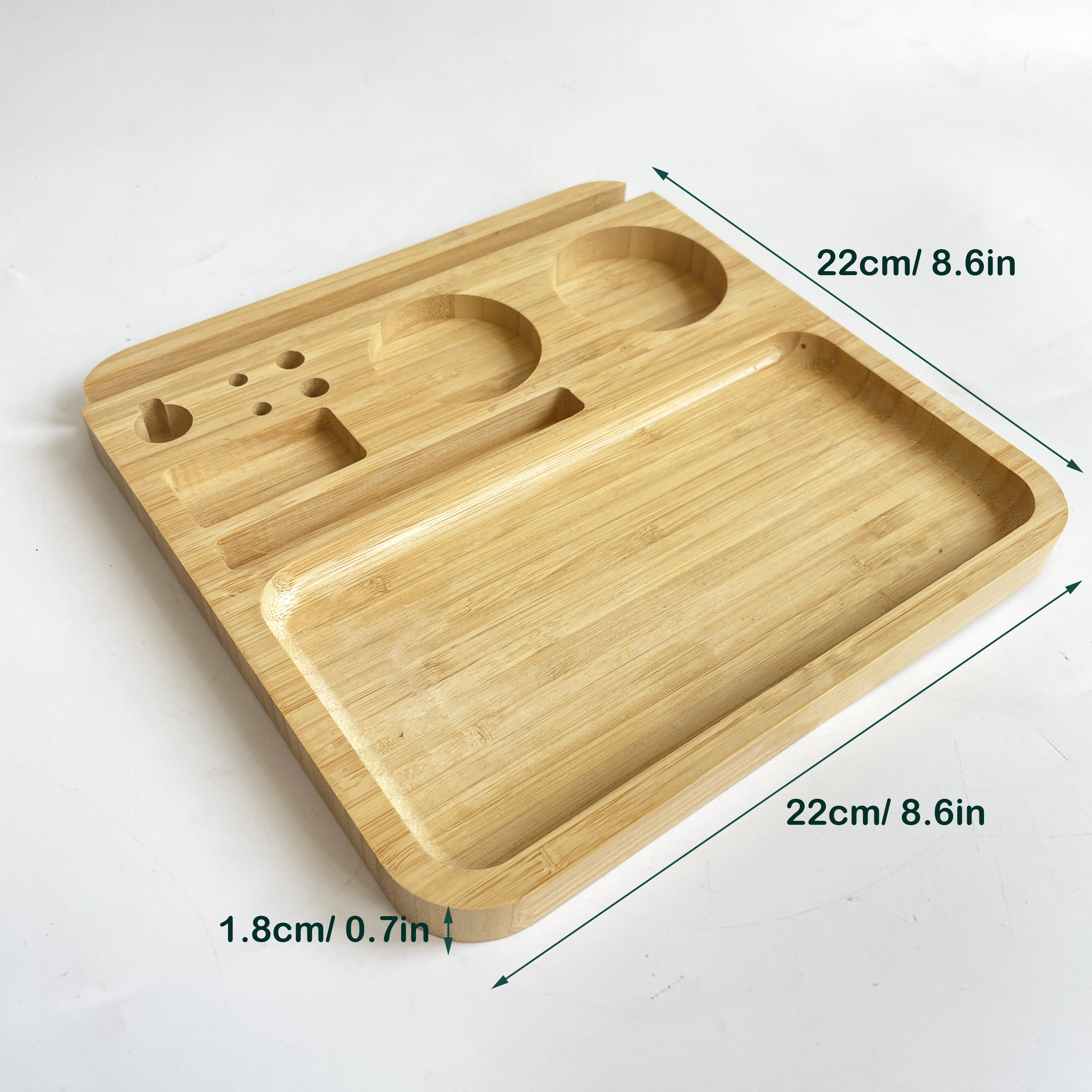 Wholesale bamboo rolling tray custom logo wooden cigarette rolling tray Hand-made multi-purpose tray